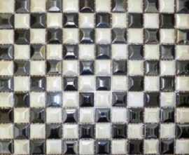 Мозаика Edna Damero (на сетке) серый 31.7x31.7 от Vidrepur (Испания)