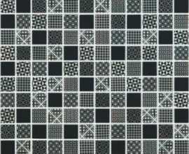 Мозаика Born Black (на сетке) черный 31.7x31.7 от Vidrepur (Испания)