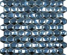 Мозаика Hex Diamond № 358D (на сетке) черный 30.7x31.7 от Vidrepur (Испания)