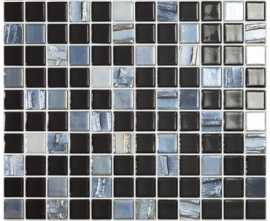Мозаика Astra  Black Черный (на сетке) 31.7x31.7 от Vidrepur (Испания)